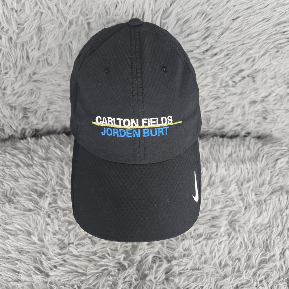 Nike Golf OSFM Black Carlton Fields Jorden Burt Hook & Loop Baseball Cap